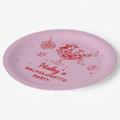 ディスコカウガールロデオ独身最後の週末 ペーパープレート (アングル)