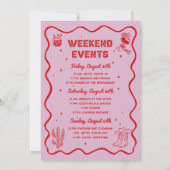 ディスコカウガールロデオ独身最後の週末 招待状 (裏面)