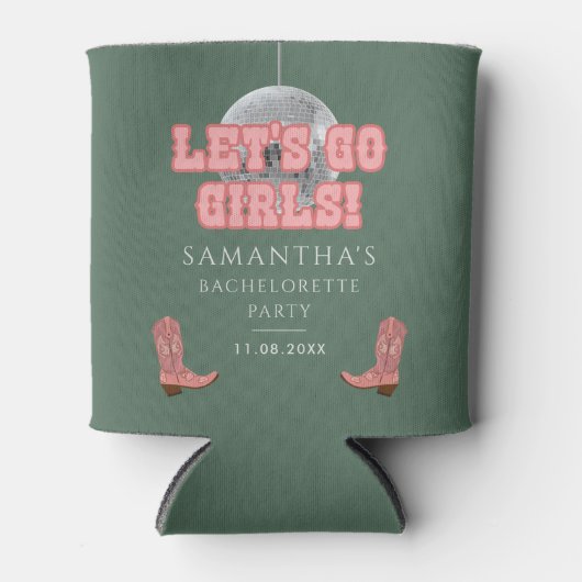 ディスコカウガール独身最後の夜・レトロ 缶クーラー (正面)