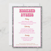 ディスコカウガール独身最後の招待状 招待状 (裏面)