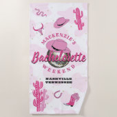 ディスコカウガール独身最後の週末パーティー ビーチタオル (正面)