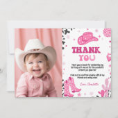 ディスコカウガール誕生日写真サンクスカード サンキューカード (正面)