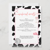 ディスコカウガール・バチェロレッテパーティー | スペースカウガール 招待状 (裏面)