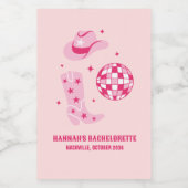 ディスコカウガール ブライズメイドパーティー ミニワインボトルラベル ワインラベル (シングルラベル)