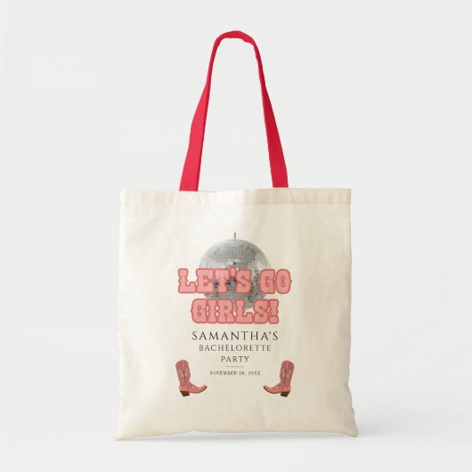 ディスコカウガール ブライズメイド パーティー レッツゴー トートバッグ (正面)