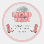 ディスコカウガール レッツゴーガールズ バチェロレッテウィークエンド ラウンドシール (正面)