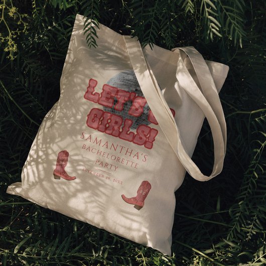 ディスコカウガール　レット・ゴー・ガールズ　バチェロレッテパーティー トートバッグ