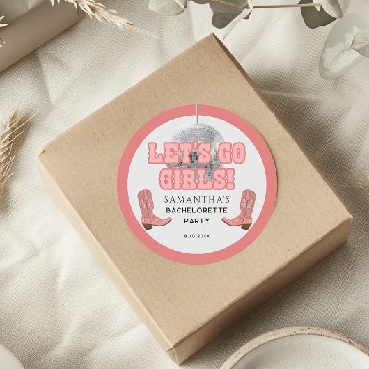 ディスコカウガール　レット・ゴー・ガールズ　バチェロレッテパーティー ラウンドシール