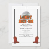 ディスコカウボーイ40th誕生日パーティー 招待状 (正面)