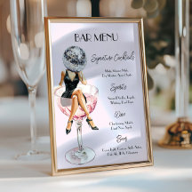 ディスコカクテルガールバーメニューカスタム