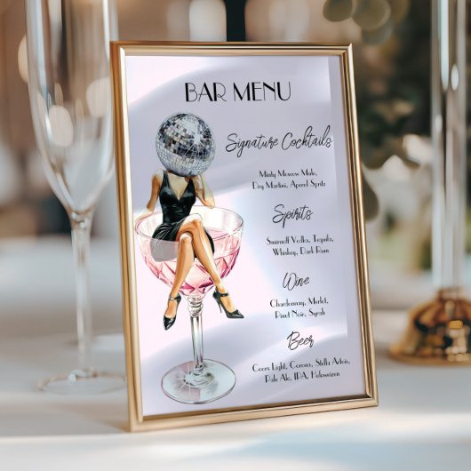 ディスコカクテルガールバーメニューカスタム