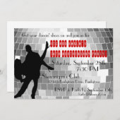 ディスコカスタムカップルパーティの招待状 招待状 (正面/裏面)