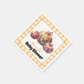 ディスコカボチャのパッチ赤ちゃんシャワー スタンダードカクテルナプキン (角)