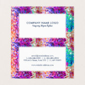 ディスコカラフルきらめくグリッター 名刺 (内部フラット)