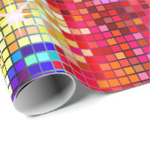 ディスコカラフルグリッターパターン ラッピングペーパー (ロールコーナー)