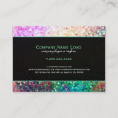 ディスコカラフルグリッター&スパークルスイエローオーバートーン 名刺 (裏面)