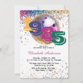 ディスコカラフルボーリングボール1985 40th Birthday 招待状 (正面)