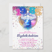 ディスコカラフルボーリング1985 40th誕生日パーティー 招待状 (正面)