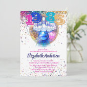 ディスコカラフルボーリング1985 40th誕生日パーティー 招待状 (スタンド正面)