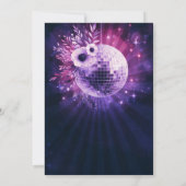 ディスコガーデンパーティー70sレトロパープル30th誕生日 招待状 (裏面)