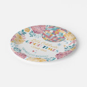 ディスコガーデン祝パーティーグッドタイム誕生日 ペーパープレート (アングル)