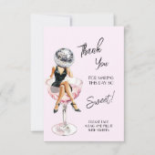 ディスコガールがカクテルに座る サンキューカード (正面)