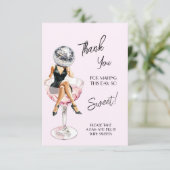 ディスコガールがカクテルに座る サンキューカード (スタンド正面)