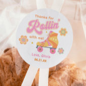 ディスコガールローラースケートで滑る誕生日パーティー ラウンドシール