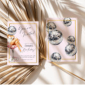 ディスコガール コックテールグラス バースデー招待状 招待状