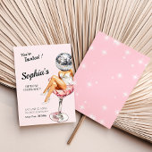 ディスコガール・マティーニグラス誕生日招待状 招待状