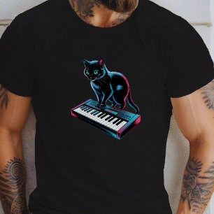 ディスコキャットのおもしろい80年代90年代音楽 Tシャツ