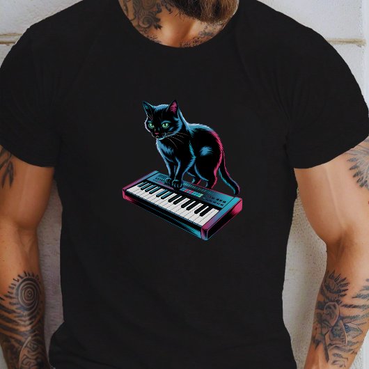 ディスコキャットのおもしろい80年代90年代音楽 Tシャツ