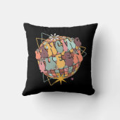 ディスコクイーンダンスママ踊りクイーンヴィンテージレトロ クッション (裏面)