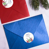 ディスコクリスマスツリー 返信先住所 ラウンドシール