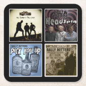 ディスコグラフィ-ビールマット スクエアペーパーコースター (正面)