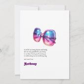 ディスコグラムレトロマルティーニ銀河系ガラスデザイン サンキューカード (裏面)