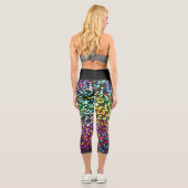 ディスコグリッターレーブパターンハイウェイストキャプリス カプリレギンス (裏面)