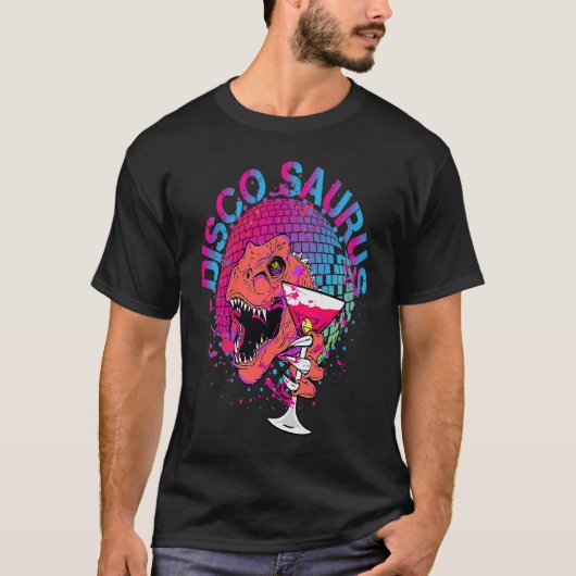 ディスコサウルス ディスコサウリエ DJパーティーお祝い C Tシャツ (正面)