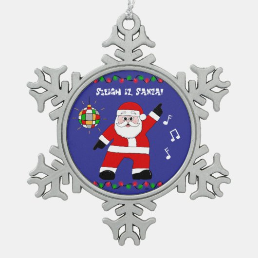 ディスコサンタ スノーフレークピューターオーナメント (正面)