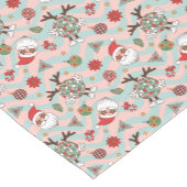 ディスコサンタ&トナカイのホリデーパターン ショートテーブルランナー (コーナー)
