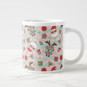 ディスコサンタ&トナカイのホリデーパターン ジャンボコーヒーマグカップ (右)