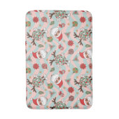 ディスコサンタ&トナカイのホリデーパターン バスマット (正面縦)