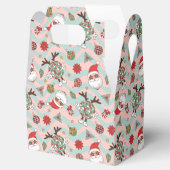 ディスコサンタ&トナカイのホリデーパターン フェイバーボックス (オープン)