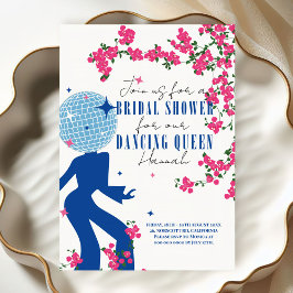 ディスコサントリーニミュージックブーゲンビリアブライダルシャワー 招待状