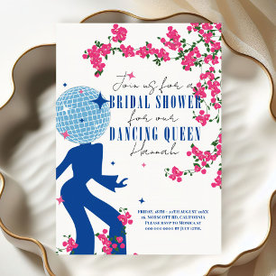 ディスコサントリーニミュージックブーゲンビリアブライダルシャワー 招待状