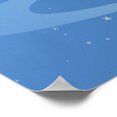 ディスコジャズサックスきらめく鏡ボール ポスター (角)