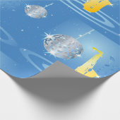 ディスコジャズサックスきらめく鏡ボール ラッピングペーパー