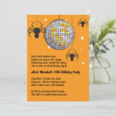 ディスコスパイダースハロウィンオレンジレトロ衣装パーティー 招待状 (スタンド正面)