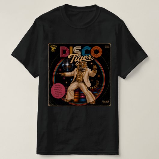 ディスコタイガーアルバム Tシャツ (デザイン正面)