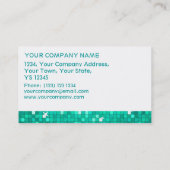 ディスコタイルアクアビジネスカードホワイトストライプ 名刺 (裏面)